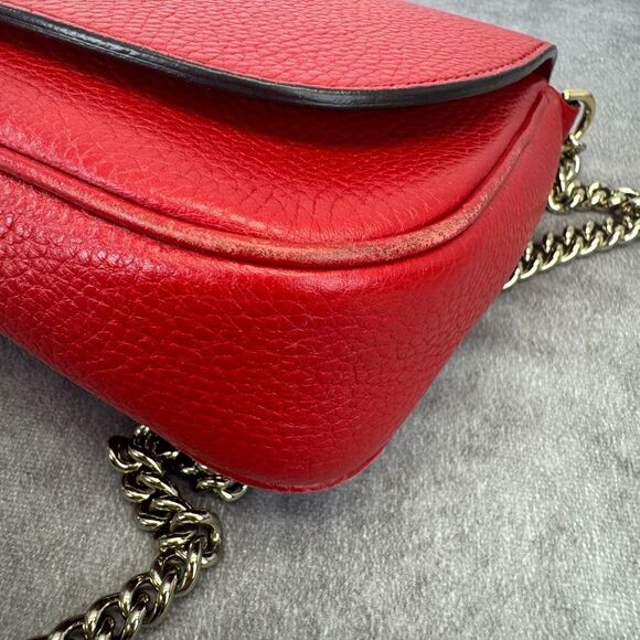 Gucci Soho Flap Chain Leather Crossbody Bag - Picture 10 of 16